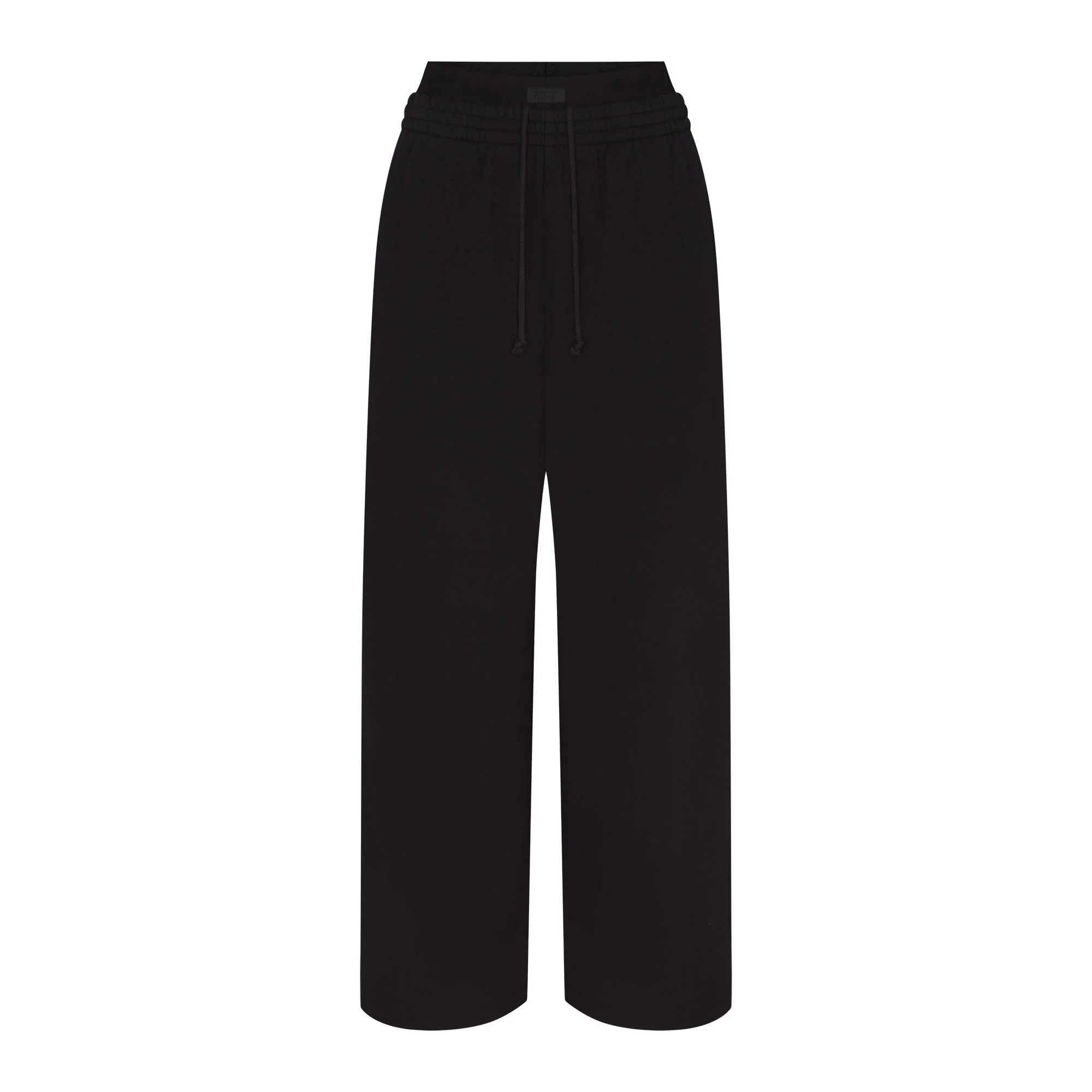 COTTON FLEECE OVERSIZED DOUBLE WAISTBAND PANT | ONYX | SKIMS (US)