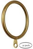 MERIVILLE 14 pcs Gold 2-Inch Inner Diameter Metal Curtain Rings with Eyelets | Amazon (US)