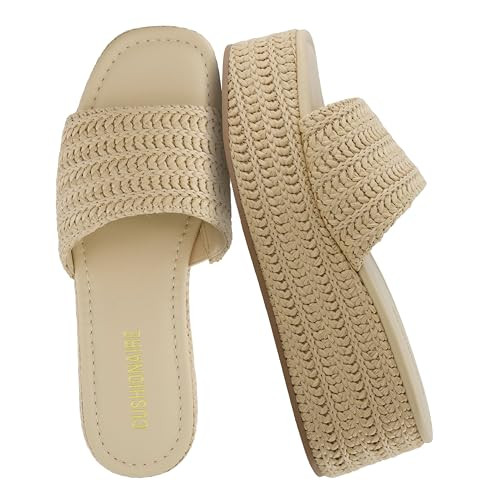 CUSHIONAIRE Carmen Platform Womens Sandals, Comfortable Slip On Espadrille Sandals for Women with... | Amazon (US)