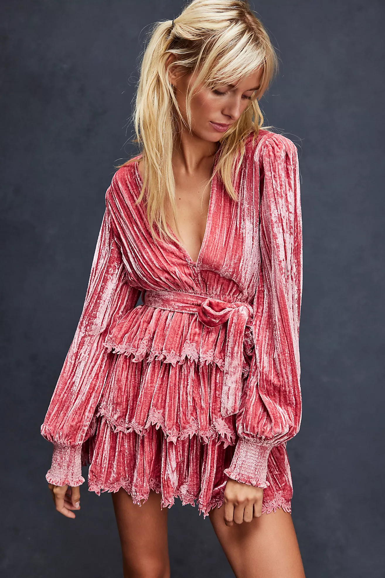 Hemandt & Nandita Reha Ruffle Mini Dress | Free People (Global - UK&FR Excluded)