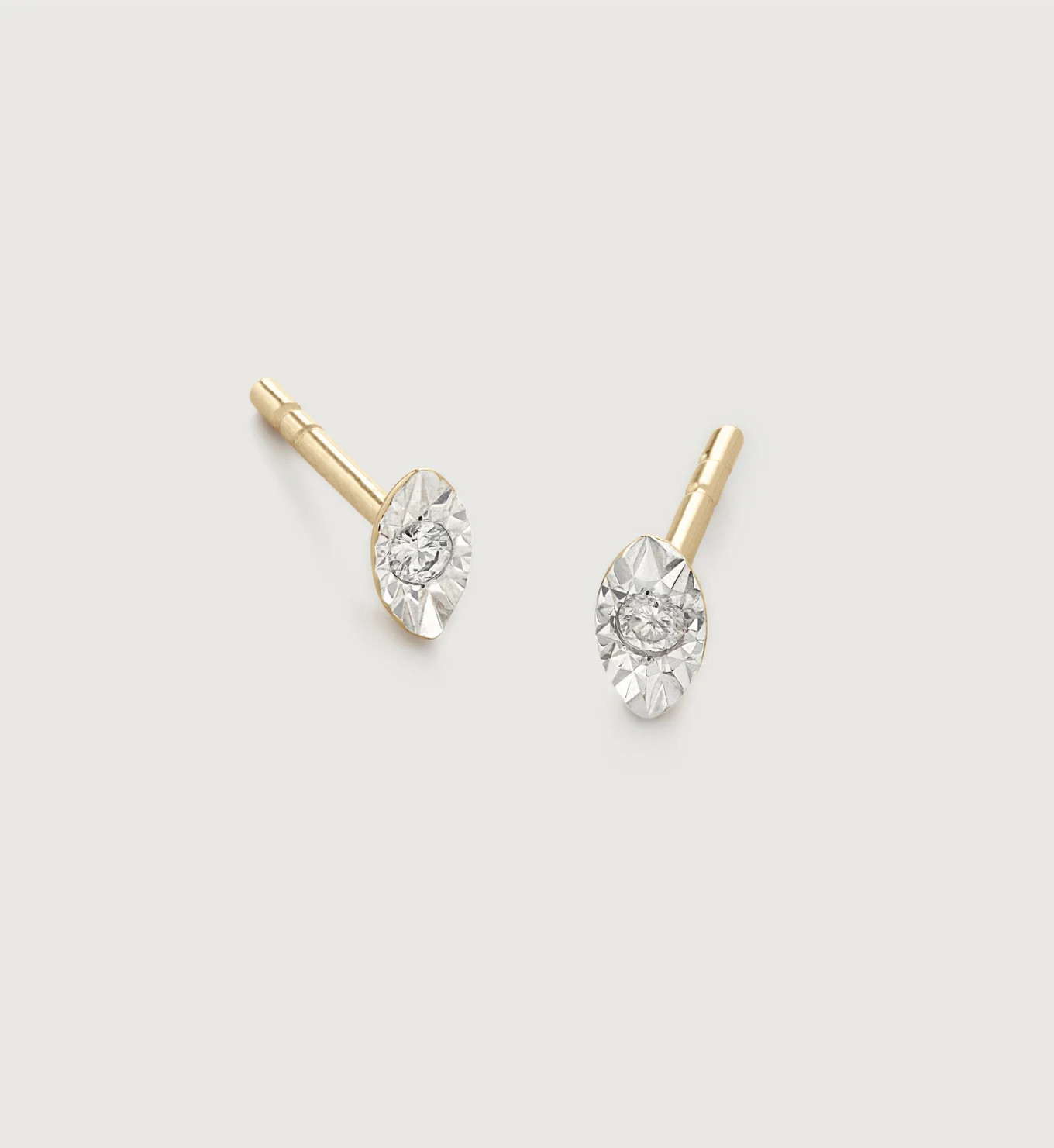 Diamond Marquise Stud Earrings | Monica Vinader (Global)
