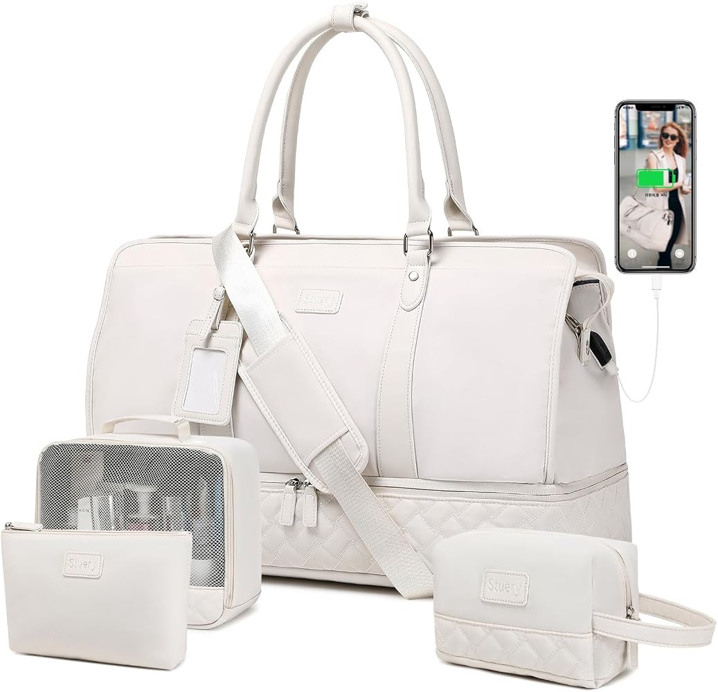 Weekender Bags for Women, Large Garment Duffle Bags for Travel Carry On Overnight Hospital Airpla... | Amazon (US)