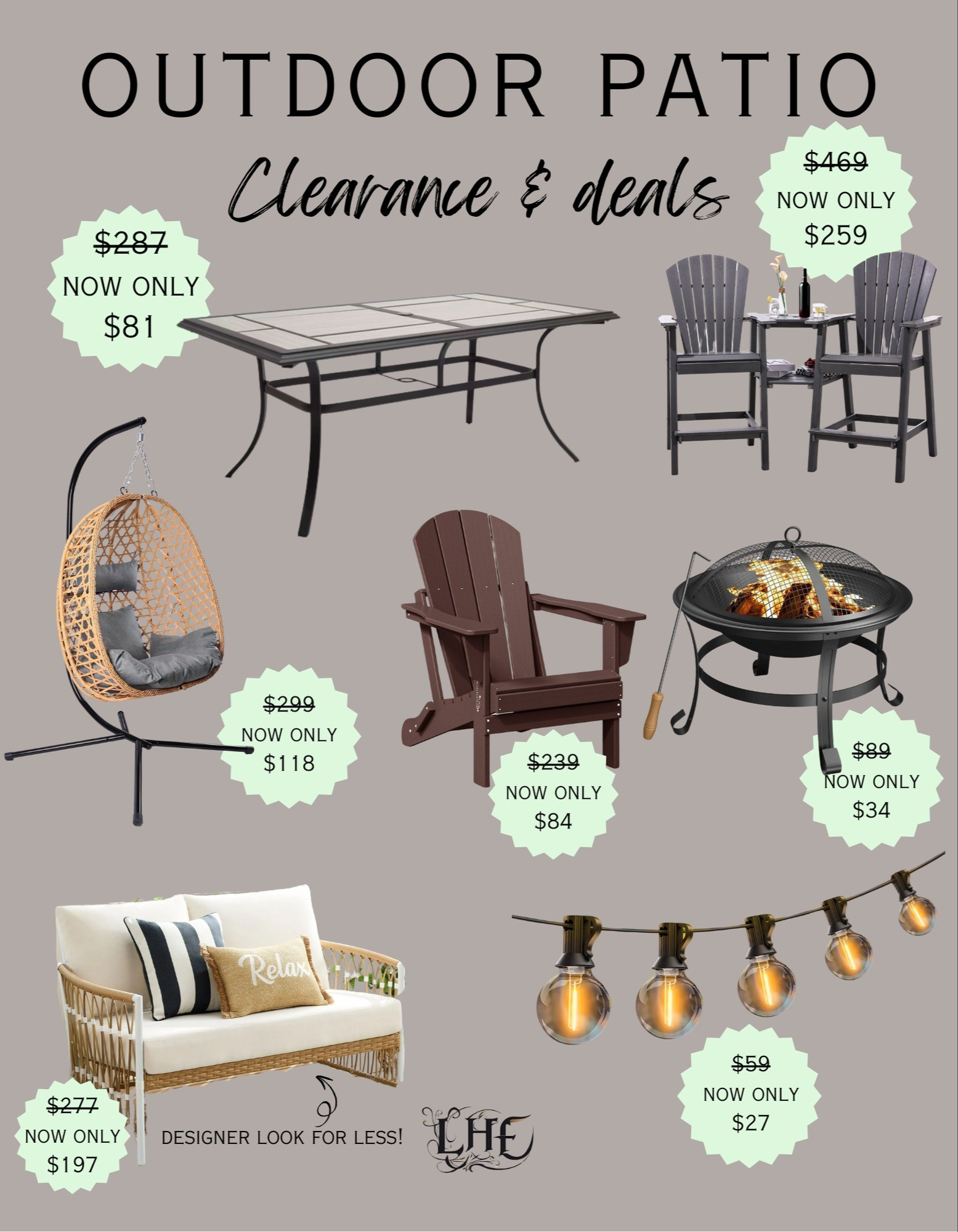 Patio refresh sale...yes please 🙏... Shop by clicking the thumbnails below 👇... patio, porch, outdoor living, outdoor furniture, patio furniture, porch furniture, patio furniture set, patio chairs, patio table, patio fireplace, outdoor patio furniture, patio, outdoor barstools, backyard patio, back patio, porch refresh, outdoor rocking chairs, outdoor barstools, egg chair, outdoor table, walmart home, Adirondack chair, designer inspired, designer looks for less 

#LTKHome #LTKSeasonal #LTKSaleAlert