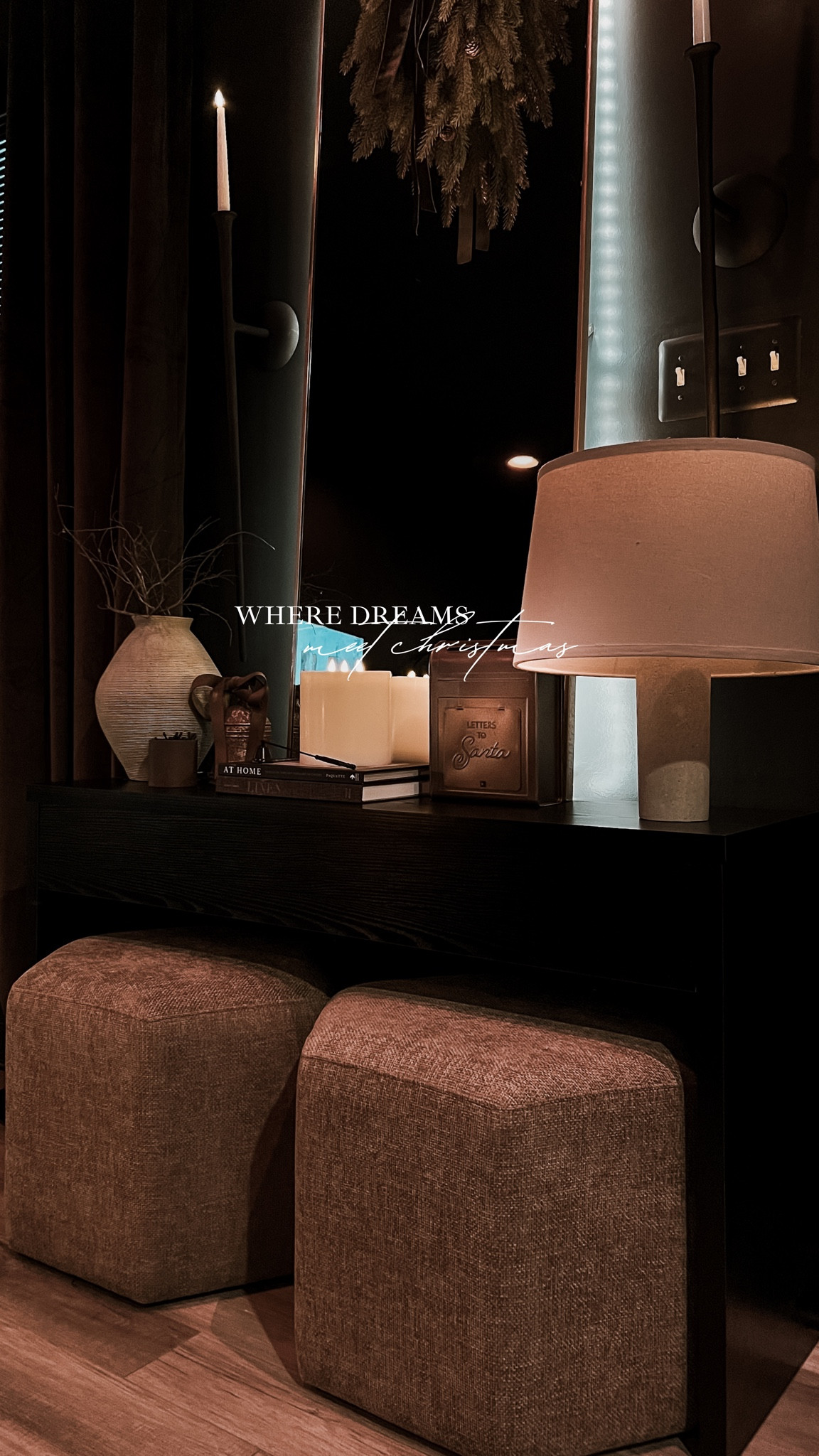 Our Christmas entryway 🤎


Entryway table, lamp, candles, ottomans

#LTKHome #LTKSeasonal #LTKHoliday