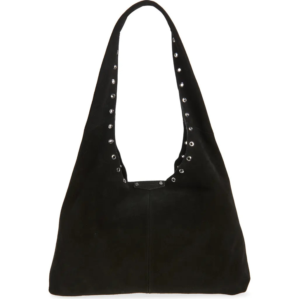 Rebecca Minkoff Industry Suede Slouchy Hobo Bag in Black at Nordstrom | Nordstrom