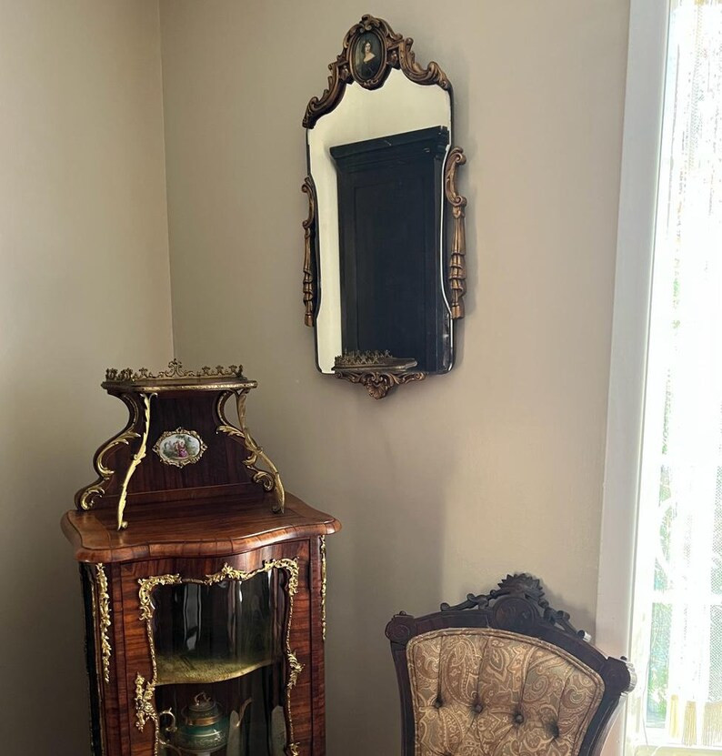 Antique Wall Mirror Victorian Style Ornate Frame Beveled Glass Portrait Detail Rococo Decor Hangi... | Etsy (US)