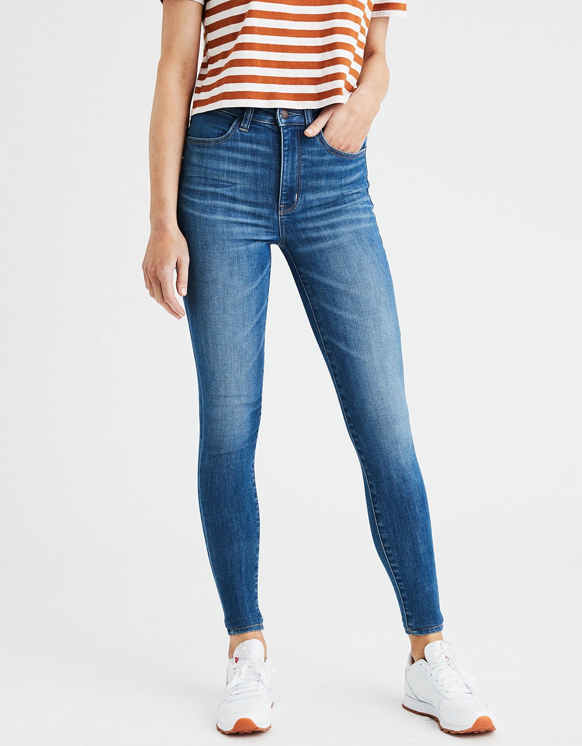 AE Ne(X)t Level Highest Waist Jegging, Monaco Blue | American Eagle Outfitters (US & CA)