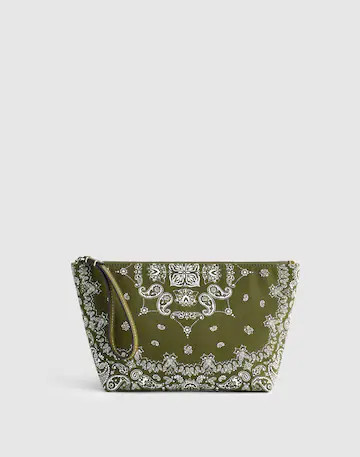 Bandana-Print Zip Pouch | Madewell