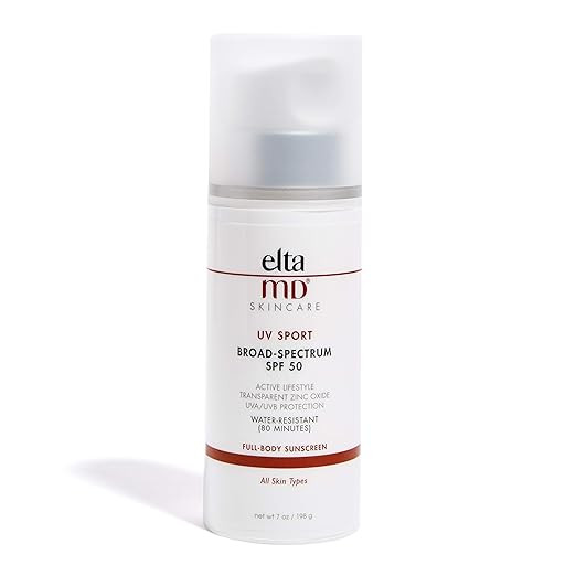 EltaMD UV Sport Sunscreen Lotion, Broad-Spectrum SPF 50, Non-Greasy, Mineral-Based Zinc Oxide For... | Amazon (US)
