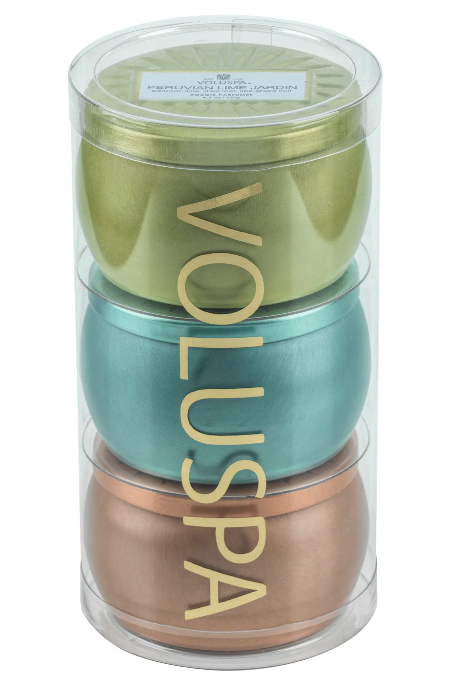 Vermeil Set of 3 Mini Tin Candles | Nordstrom