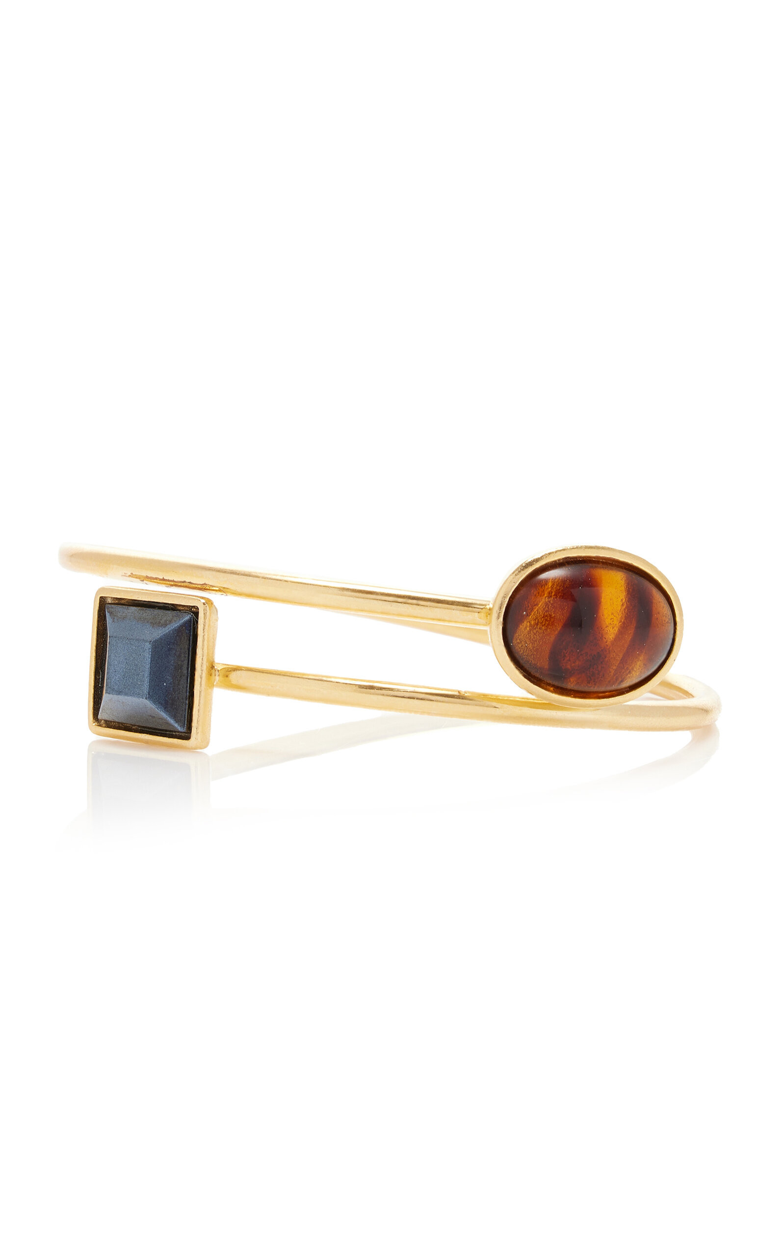 Ben-Amun - Exclusive Gold-Tone Stone Cuff - Gold - OS - Moda Operandi - Gifts For Her | Moda Operandi (Global)