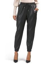 Faux Leather Joggers | TJ Maxx