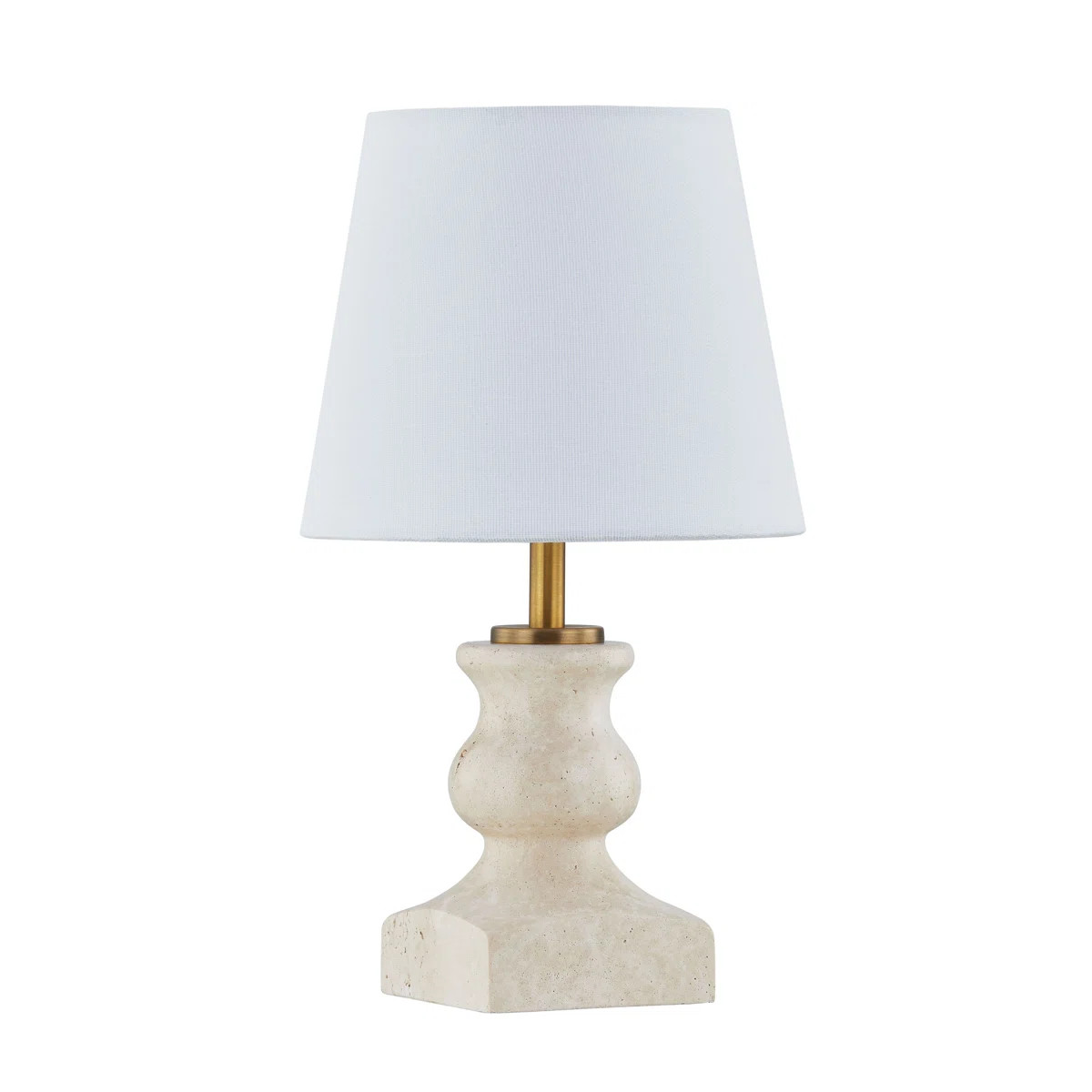 Gretel 12.5" Mini Lamp with Linen Shade, Beige (Set of 2) | Wayfair North America