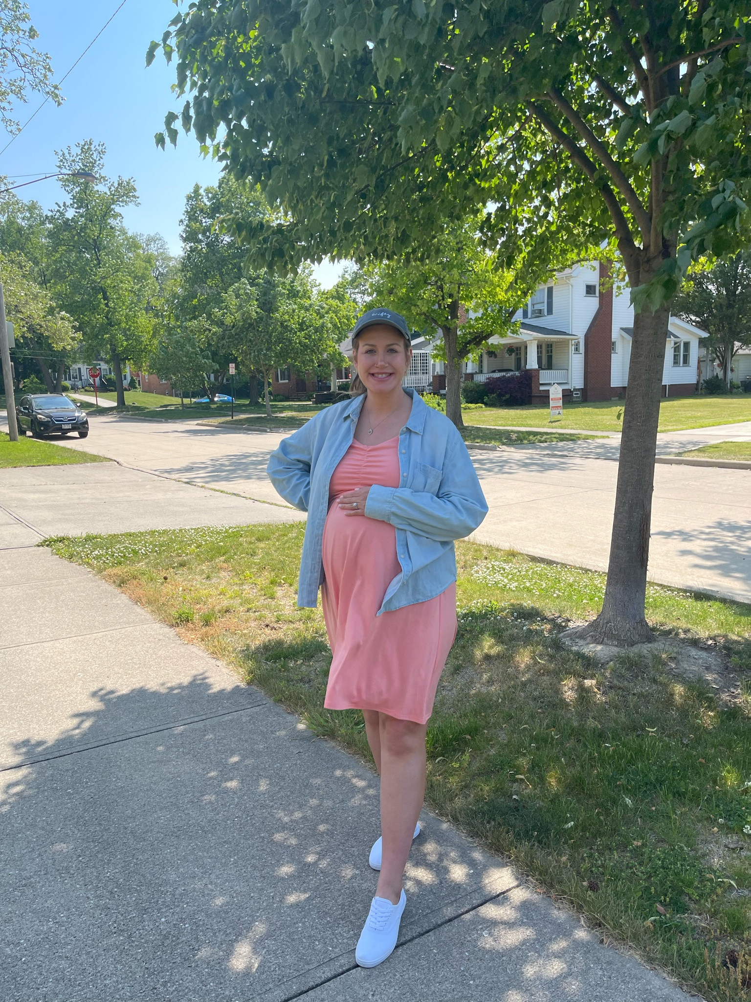 Casual + comfy ALWAYS! 🫶🏻👑 I actually haven’t been minding the slightly cooler temps we’ve been having; I’m literally SO hot all the time now that a lil break is nice. 😅 Wearing one of my pre-pregnancy dresses (size L) and trying to stay as comfy as possible with this bump! 🤰🏼

#maternity #bumpfriendly #maternityoutfit #maternitystyle #maternityfashion

#LTKsalealert #LTKbump #LTKSeasonal