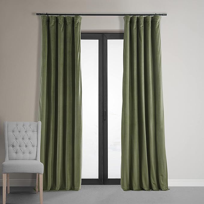 HPD Half Price Drapes Signature Velvet Blackout Curtains For Bedroom 50 X 108 (1 Panel), VPCH-190... | Amazon (US)