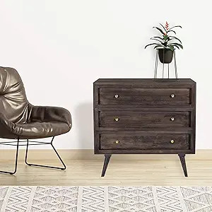 Cambridge Parkview 3-Drawer Mango Wood Chest, Gray | Amazon (US)