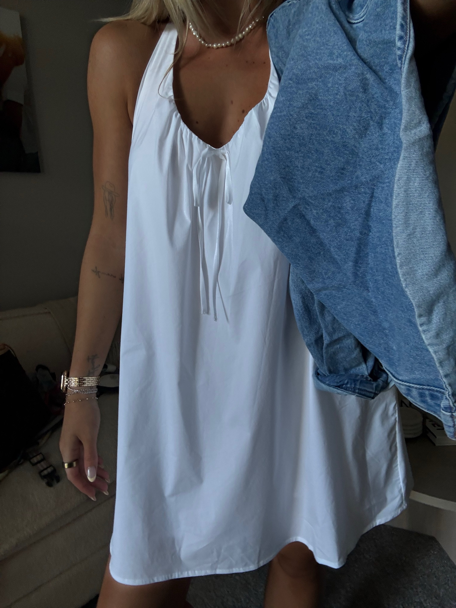 target white sundress 

#LTKstyletip #LTKfindsunder50