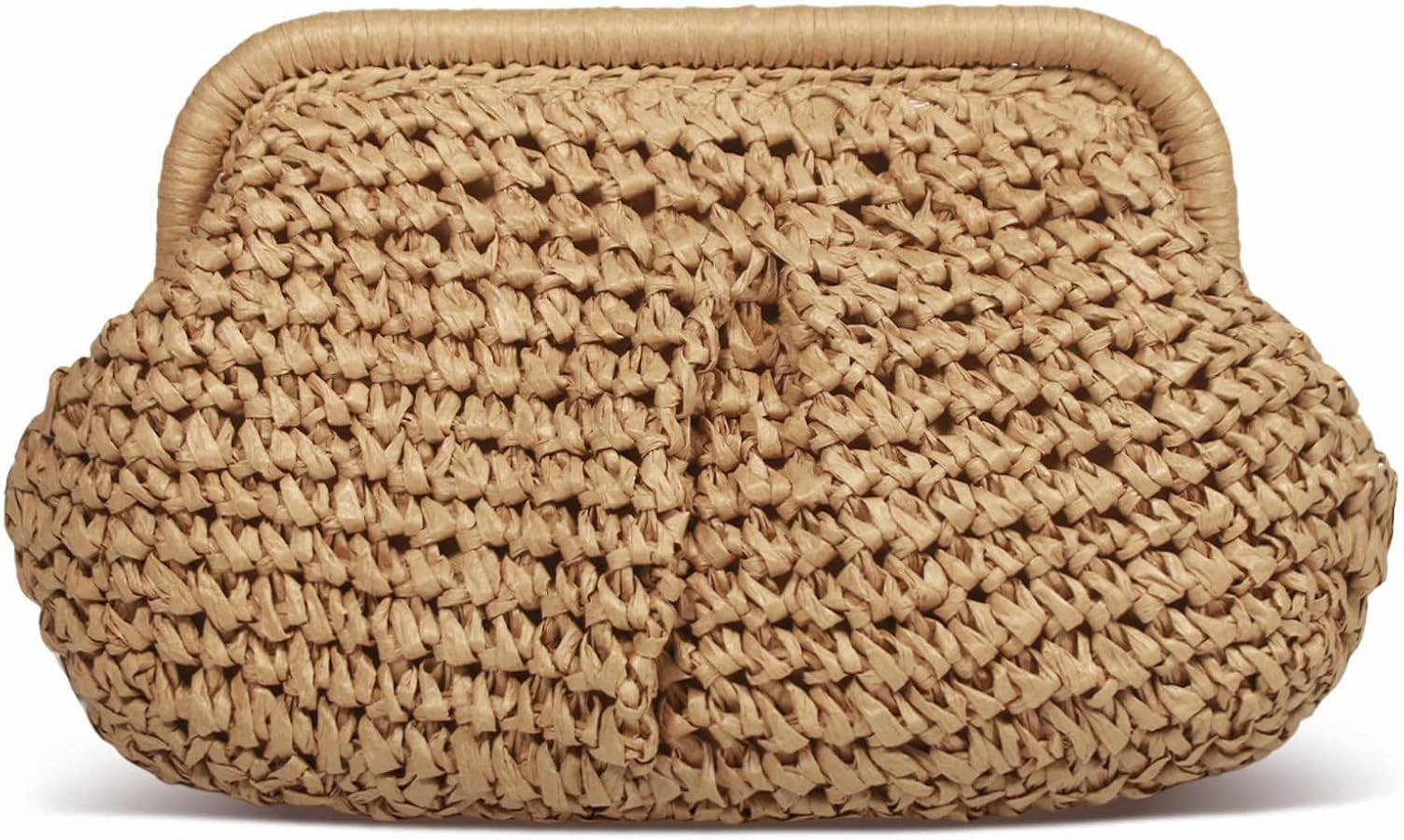 Straw Clutch Purse for Women, Cloud Dumpling Pouch, Straw Crossbody Shoulder Handbag, Summer Beac... | Amazon (US)