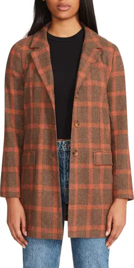 Academia Plaid Longline Blazer | Nordstrom