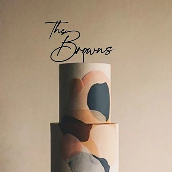 Custom Last Name Cake Topper for Wedding / Personalized - Etsy | Etsy (US)