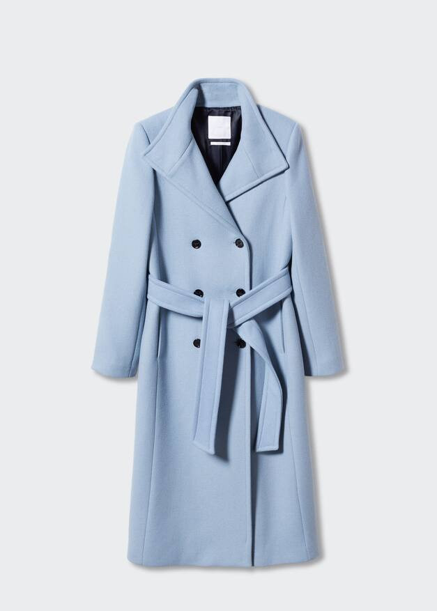 Woolen coat with belt -  Women | Mango USA | MANGO (US)