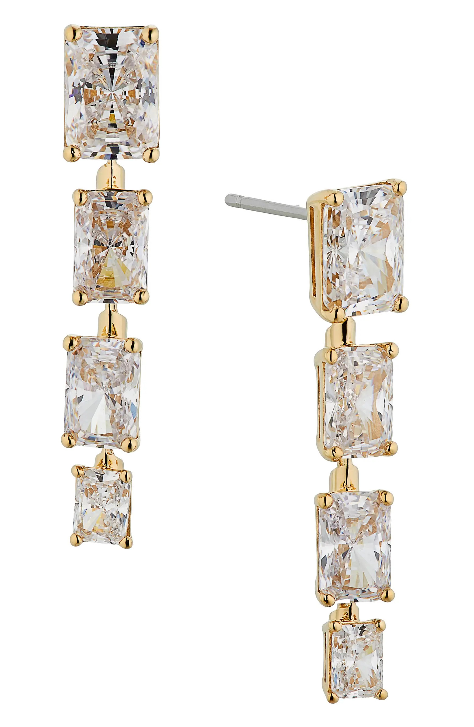 Isle Linear Cubic Zirconia Drop Earrings | Nordstrom