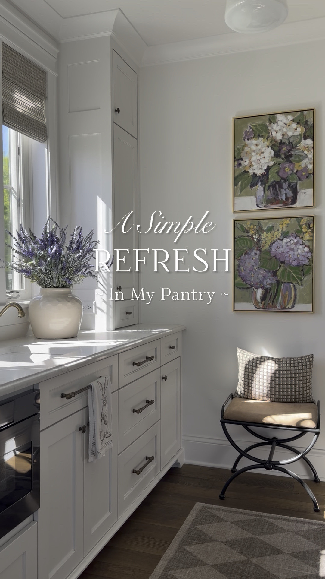 Keep your seasonal refreshes simple. I swapped three things in my pantry for a bright, cheery look for summer. The runner rug, vase of lavender and the wall art. The rug is washable, which is a plus for a high traffic area. This vase is a stunner! Both rug and vase are on sale. Sadly the art is sold out, but I’m checking with the vendor to see if they’ll be getting more.

#LTKSeasonal #LTKHome #LTKSaleAlert