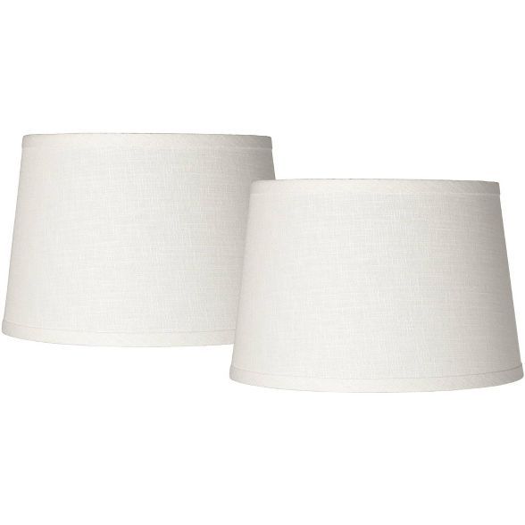 Set of 2 White Small Hardback Drum Lamp Shades 10" Top x 12" Bottom x 8" High (Spider) Replacemen... | Target