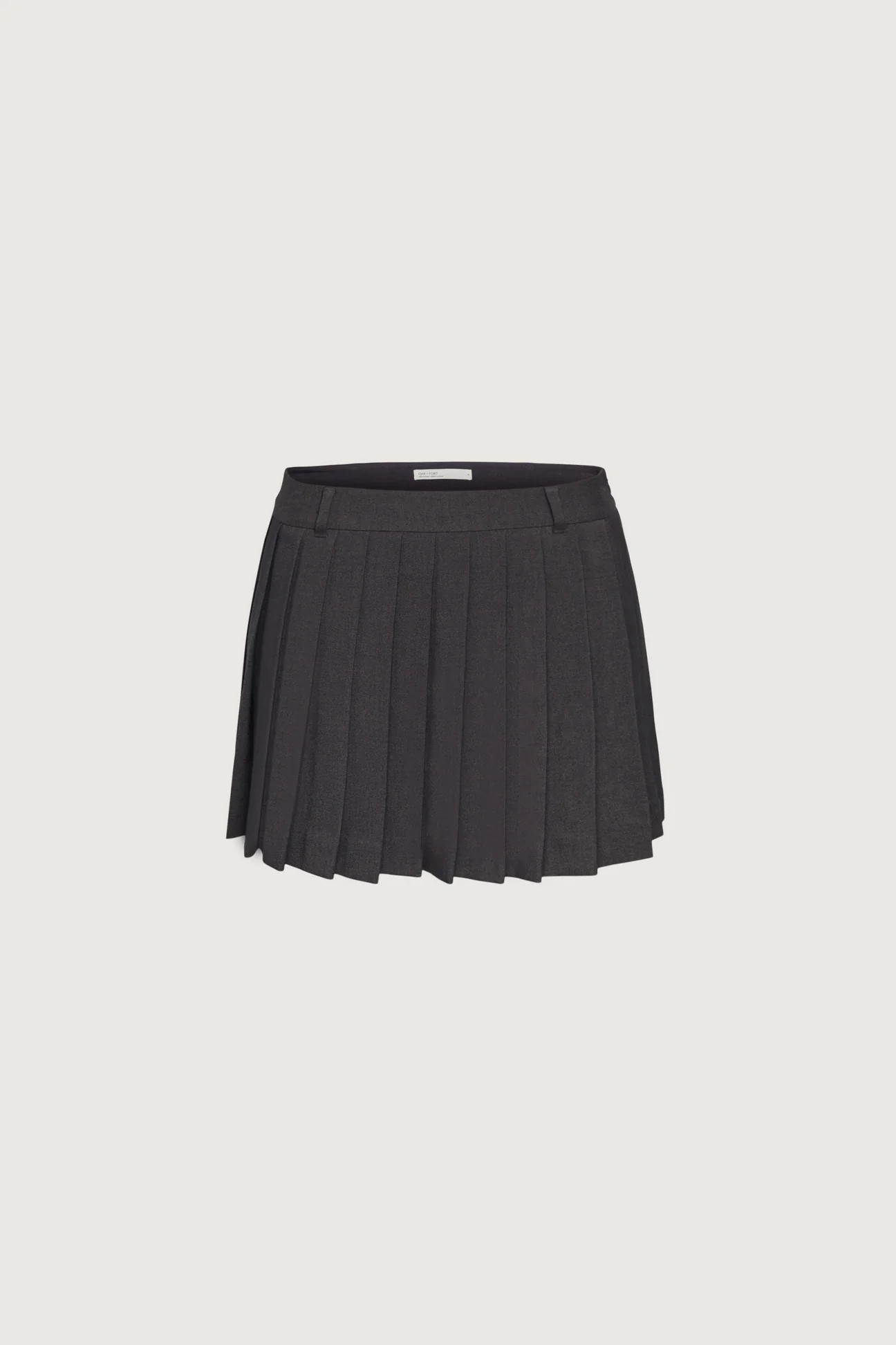 PLEATED SUITING MINI SKIRT | OAK + FORT