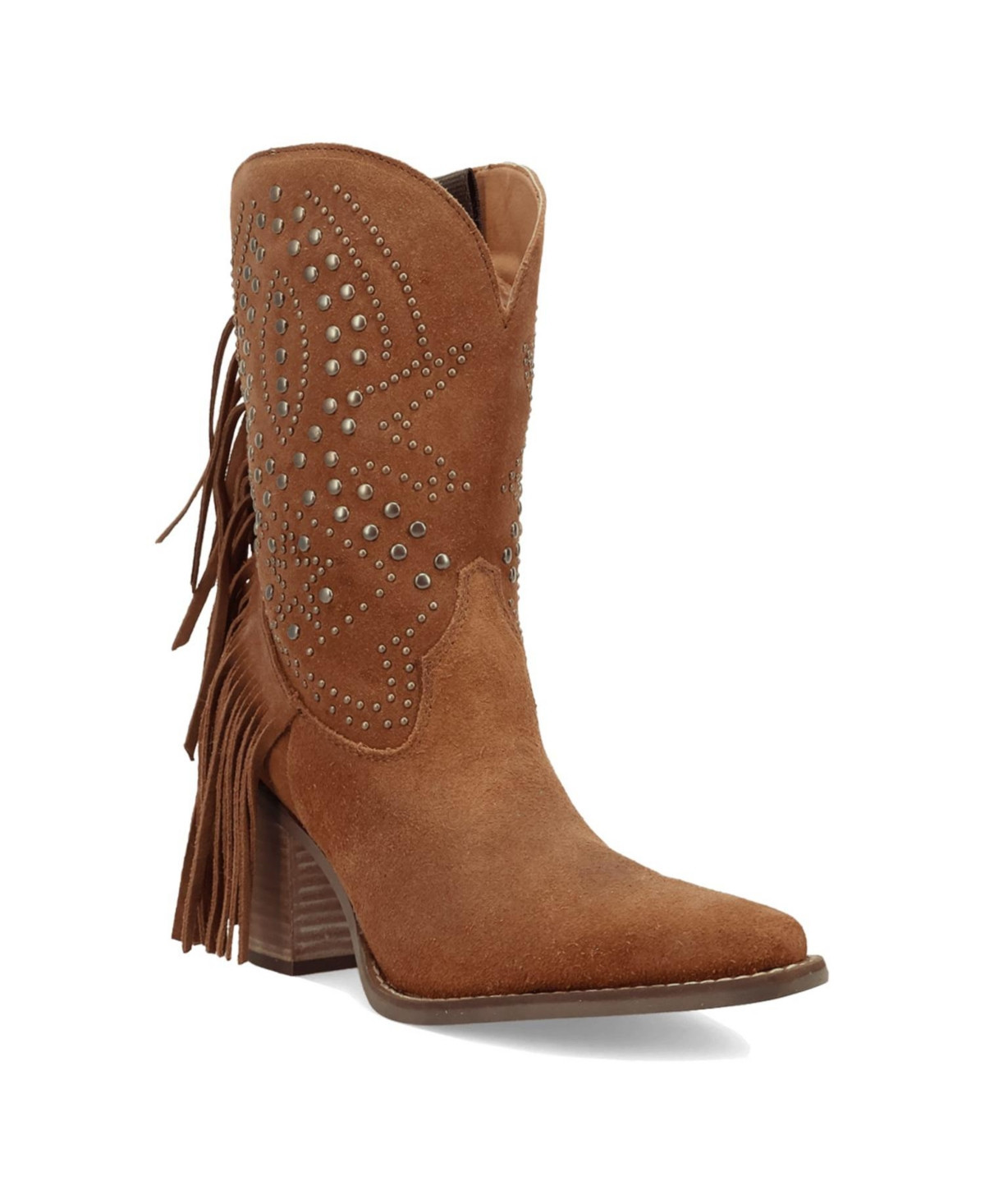 Dingo Women's Star Power Suede Leather Bootie - Camel | Macy's