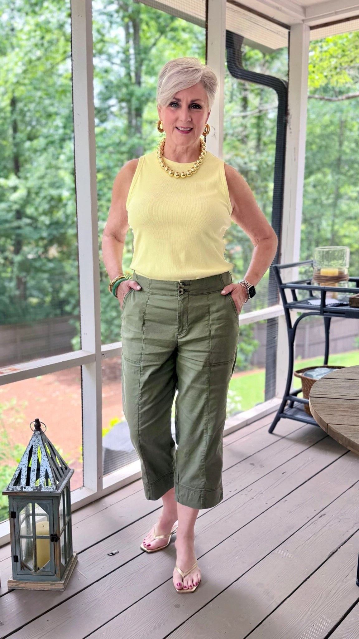 Green pant & Tank 💚💛

#LTKootd #LTKSeasonal #LTKOver40