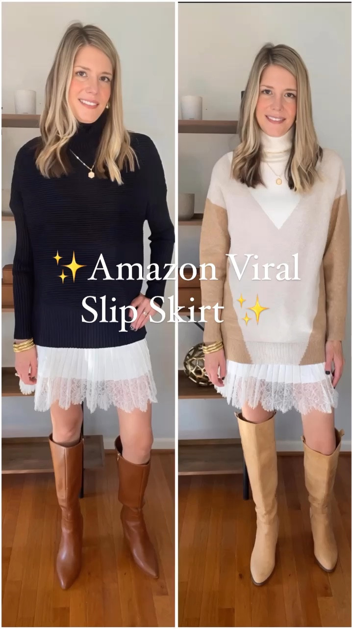 Ladies if you haven’t tried the viral Amazon slip skirt trend you NEED to! For under $20 it goes perfectly with a longer sweater & boots! I love how the lace adds a bit of flair to the look! Here are two of my favorite ways to style the skirt! ✨



Amazon finds  | amazon fashion | style over 30 | slip skirt | affordable fashion | trending | sweater | boots | millennial | millennial style  

#amazonfinds #amazonfashion #styleover30 #slipskirt #affordablefashion #trending #sweater #boots #millennial #millennialstyle 

#LTKFindsUnder50 #LTKSaleAlert