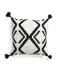 20x20 Indoor Outdoor Tassel Pillow | TJ Maxx