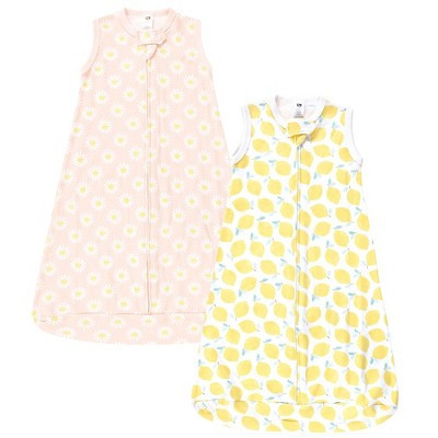 Hudson Baby Infant Girl Cotton Long-Sleeve Wearable Sleeping Bag, Sack, Blanket, Lemon Daisy Sleeveless, 18-24 Months | Target
