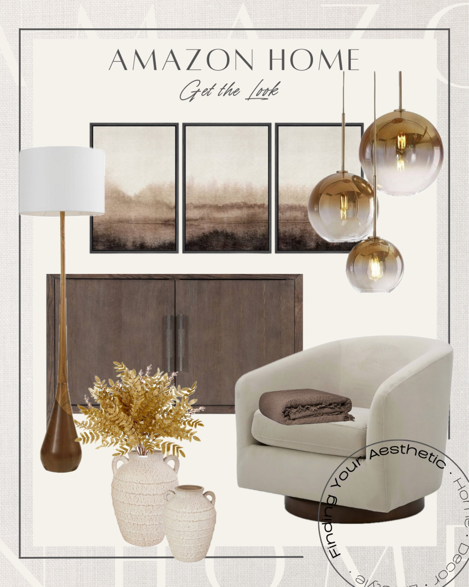 Designer inspired home decor and furniture to get the look for less in your home 

Swivel chair // accent chair neutral // earthy home // rustic urns // organic modern decor // RH inspired sideboard // abstract art // modern wall art // fall stems // pendant lights modern // floor lamp // Amazon home finds // amazon styled home 

#LTKHome #LTKSaleAlert #LTKStyleTip