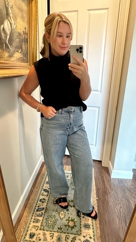 Love this early Fall outfit. Super soft top and comfortable jeans with slides and the best bangle bracelet!
Top - large tts 
Jeans - 12 tts roomy 

#LTKstyletip #LTKunder50 #LTKmidsize