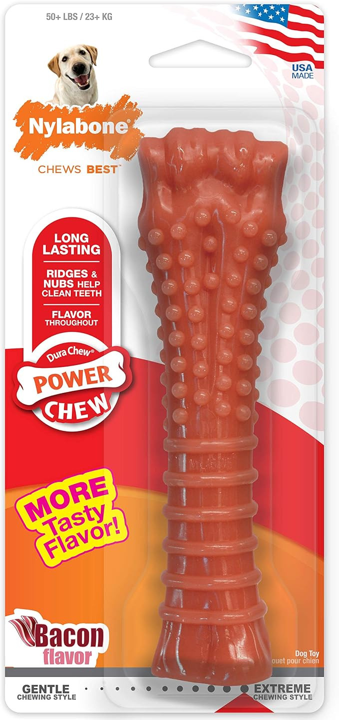 Nylabone Power Chew DuraChew Bacon Bone Dog Chew Toy, X-Large | Amazon (CA)