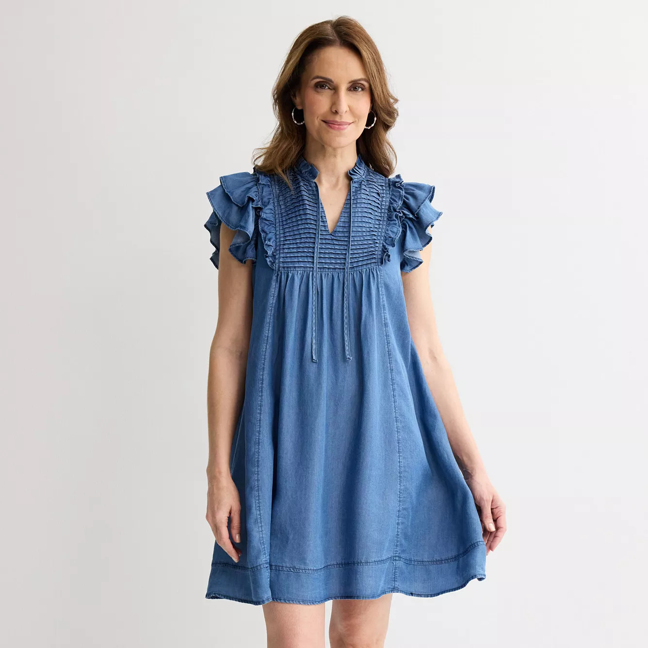 Women's Farmers Market Ruffle Sleeve Short Dress | Kohl's
