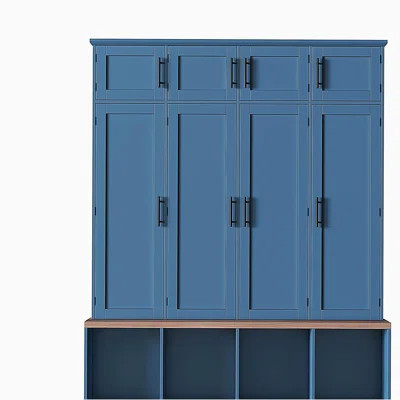 [Assembly Video] Farmhouse Hall Tree with 4 Hidden Hanging Hooks, Versatile Walnut Seating Bench with 8 Doors, Entryway Shoe Cabinet with Open Compart | Wayfair North America