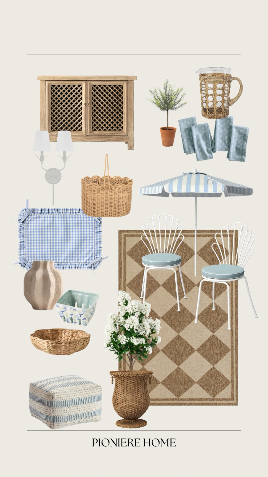 Beautiful blue, white, and neutral finds for home. Outdoor dining, blue & white decor, checkered outdoor rug, summer vibes, affordable home finds 

#LTKSeasonal #LTKHome #LTKSaleAlert