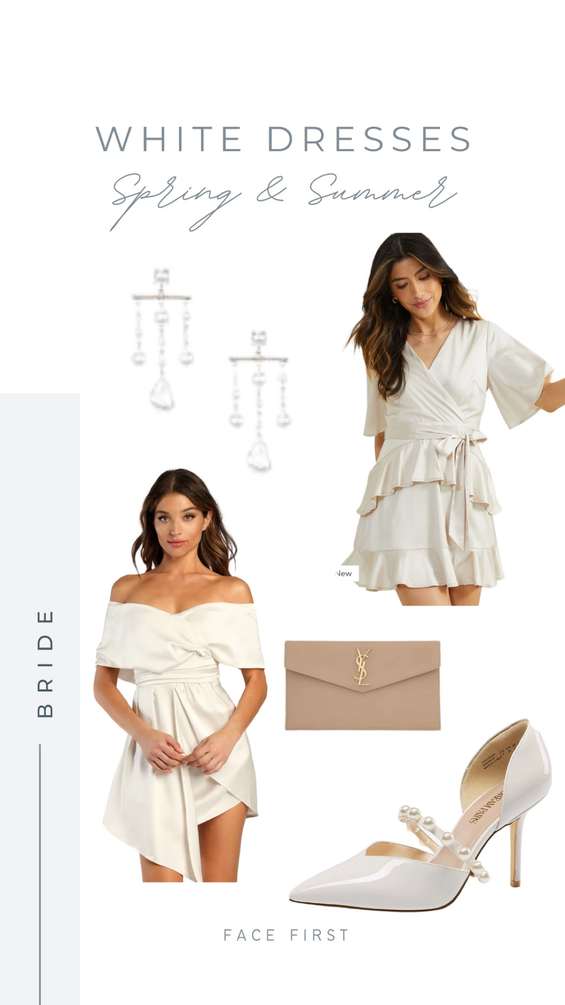 #bride #graduation #whitedress
I love this bridal look! Satin with pearls! 

#LTKFind #LTKunder100 #LTKwedding