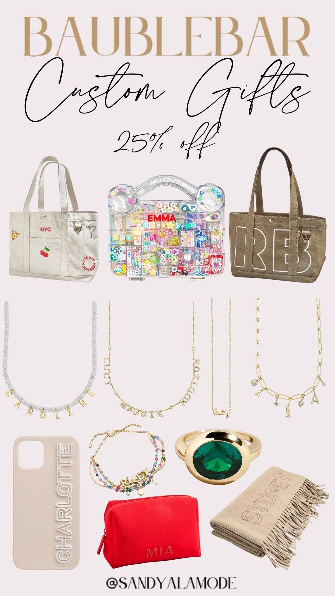 Bauble bar custom gifts // personalized gifts // jewelry // gift guide // totes // 

#LTKStyleTip #LTKGiftGuide