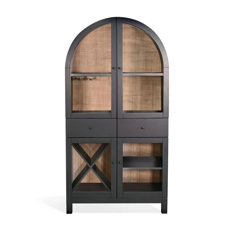 Sunny Designs Arched Wood Wine Bar Cabinet | Walmart (US)