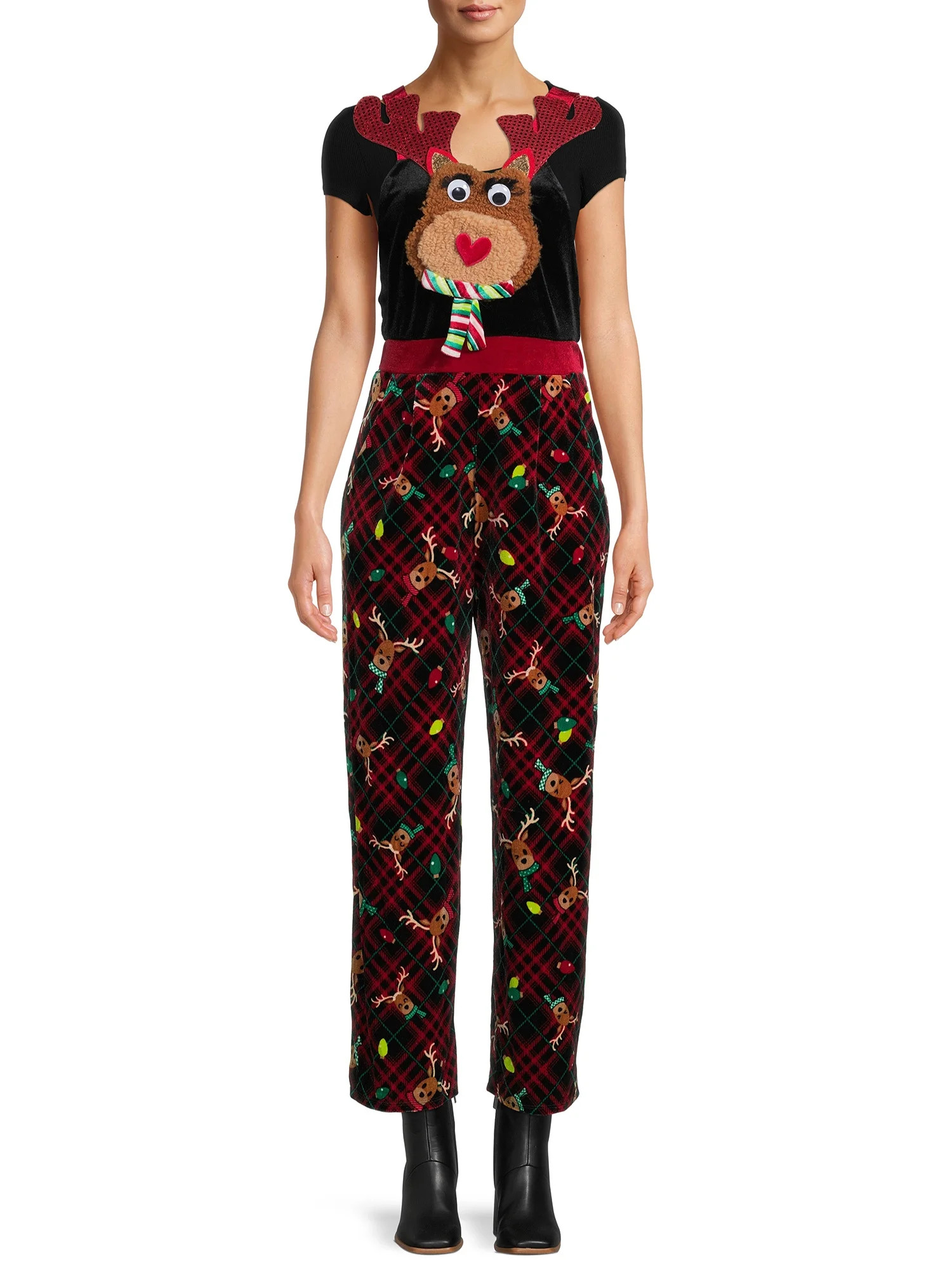 No Boundaries Junior's Christmas Jumpsuit - Walmart.com | Walmart (US)