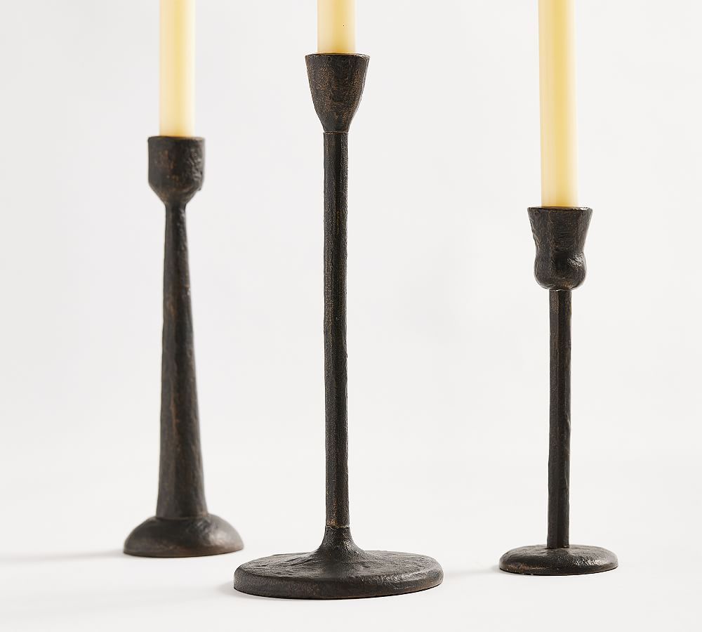 Rio Bronze Taper Candleholder | Pottery Barn (US)