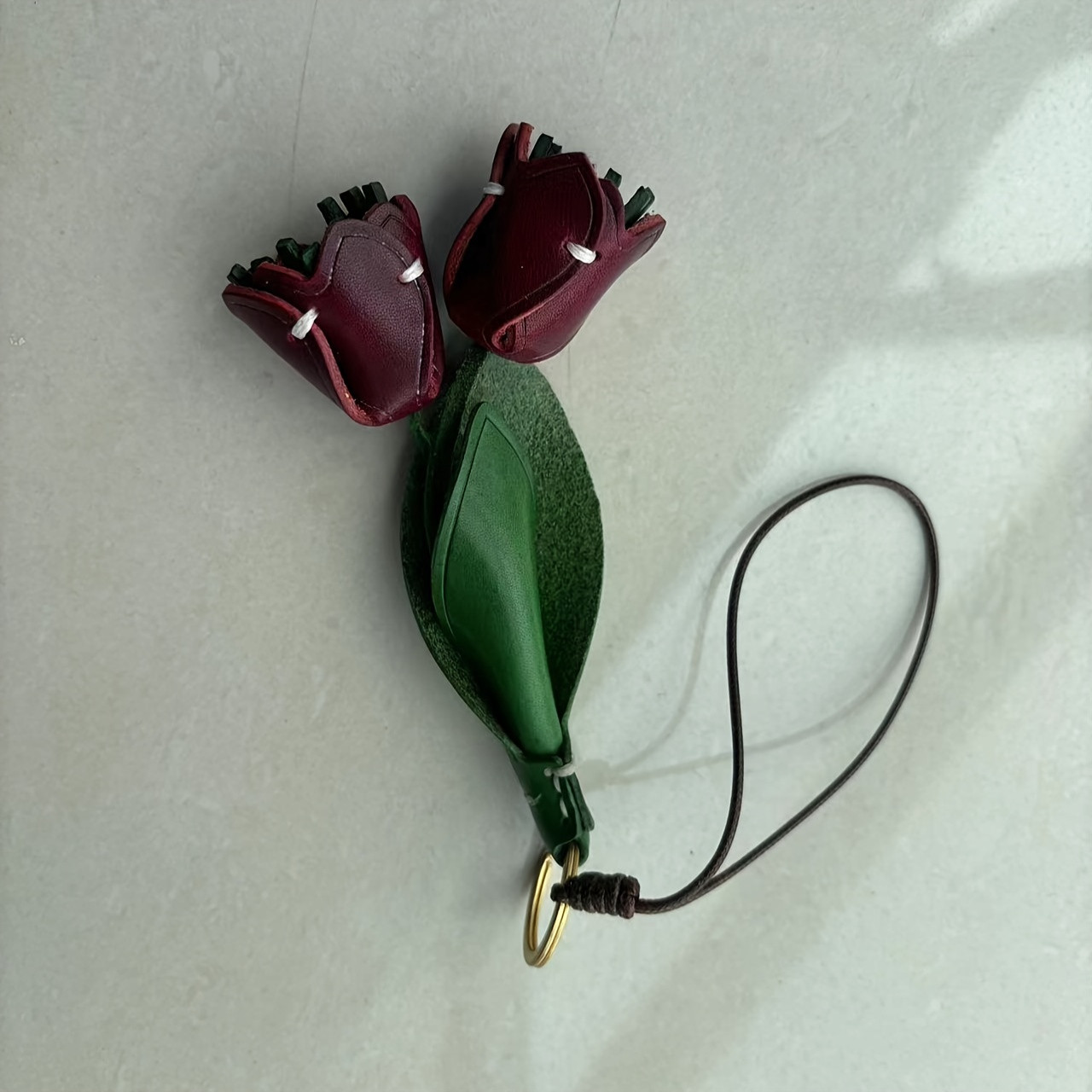 handcrafted red rose flower keychain   leather perfect - Temu Germany | Temu Affiliate Program