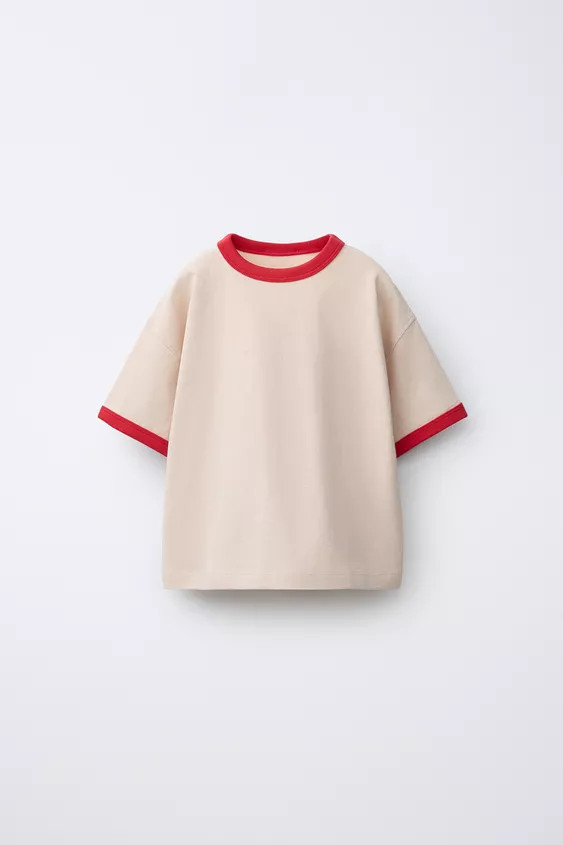 CONTRAST TRIM T-SHIRT | Zara US