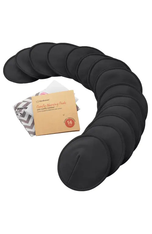 KeaBabies 14-Pack Comfy Nursing Pads in Midnight Black at Nordstrom, Size Large | Nordstrom