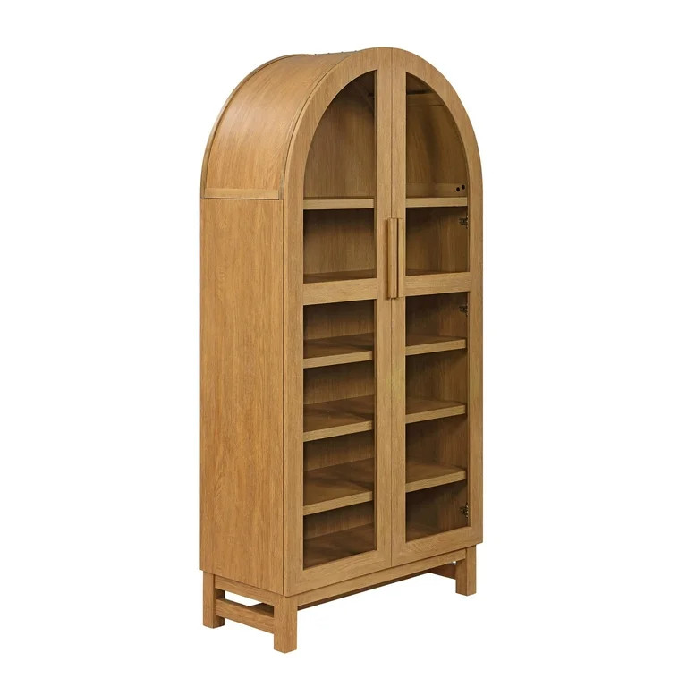 Better Homes & Gardens Juliet Arch Cabinet, Light Honey Finish | Walmart (US)
