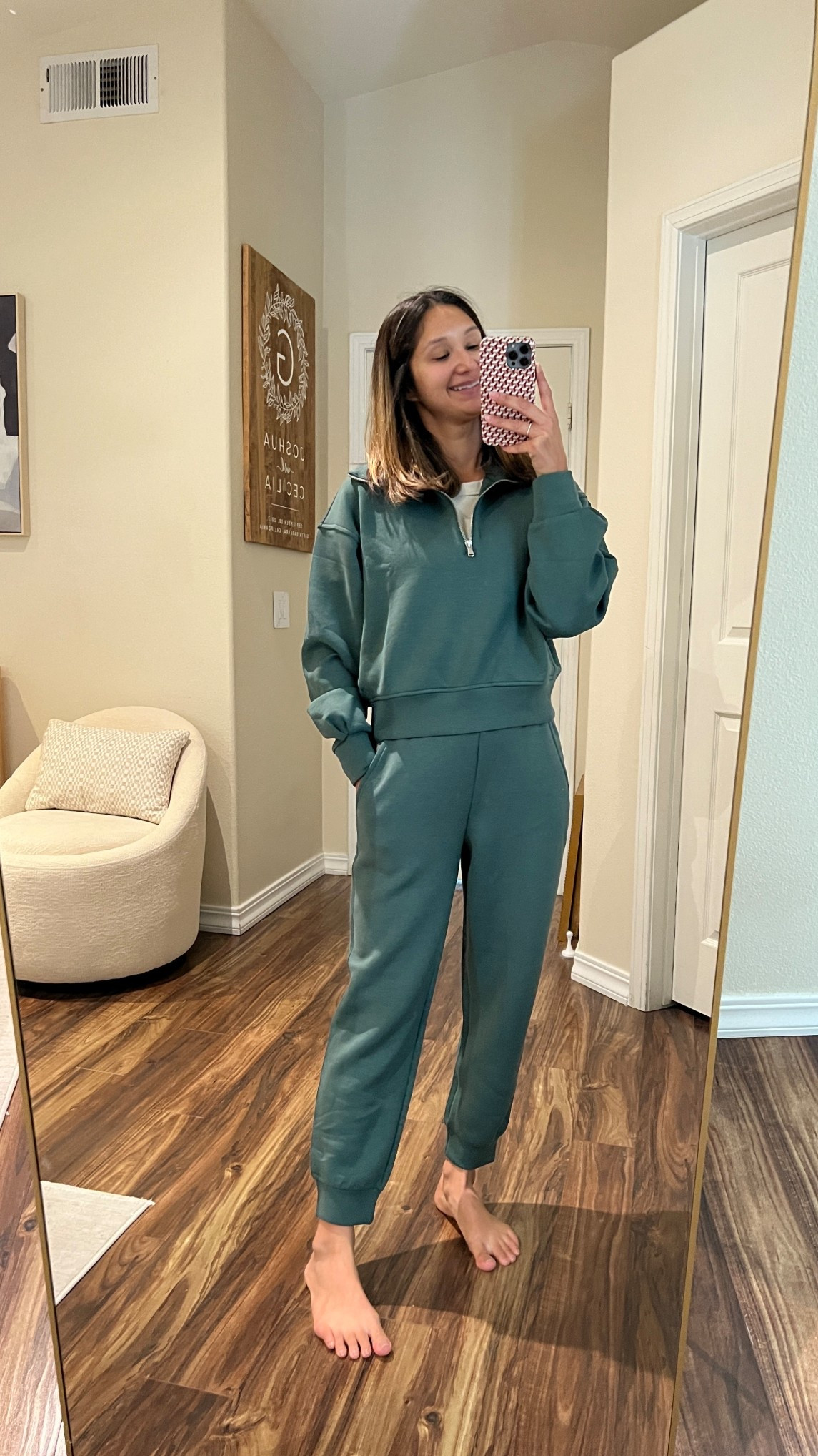 The perfect lounge set!  Wearing a size X Small petite in the pants and XSmall in the zip sweatshirt 

#LTKFindsUnder100